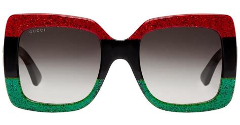 gucci sunglasses red and green